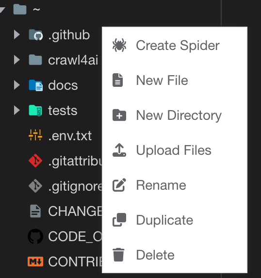 Create Spider